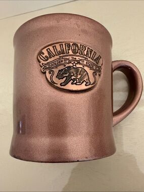 California Bear Metallic Pink Ceramic Coffee Mug